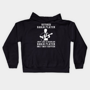 Strumming Retirement Bliss - Embrace the Joy of a Happier Banjo Player! Kids Hoodie